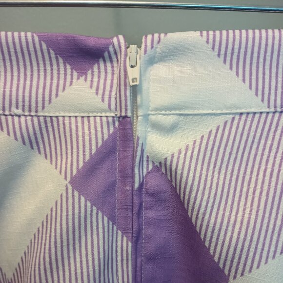 Unique Vintage Lavender and White Gingham  Flair Skirt Size 1X (16) NWT - Picture 2 of 7